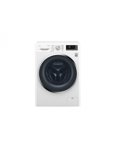 LG Washing machine with Dryer F2J7HG2W Front loading, Washing capacity 7 kg, Drying capacity 4 kg, 1200 RPM, Direct drive, B, De