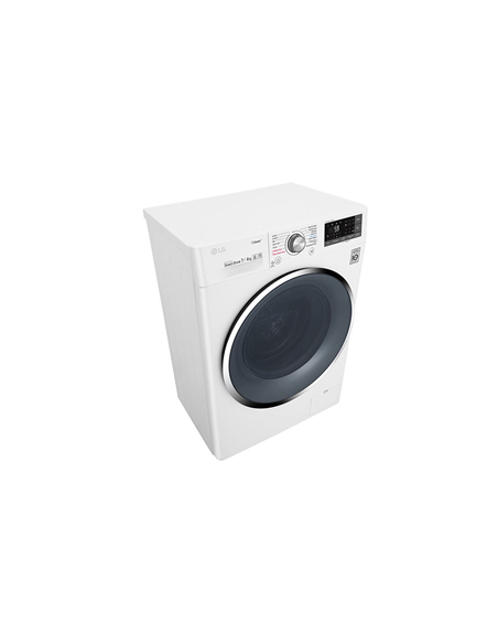 LG Washing machine with Dryer F2J7HG2W Front loading, Washing capacity 7 kg, Drying capacity 4 kg, 1200 RPM, Direct drive, B, De