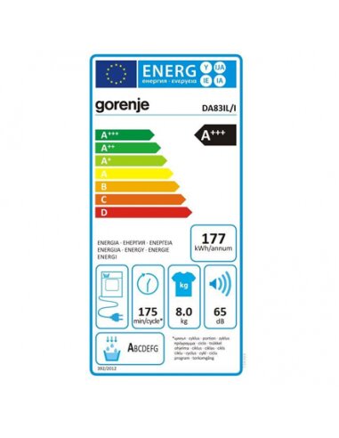 Džiovyklė GORENJE DA83IL