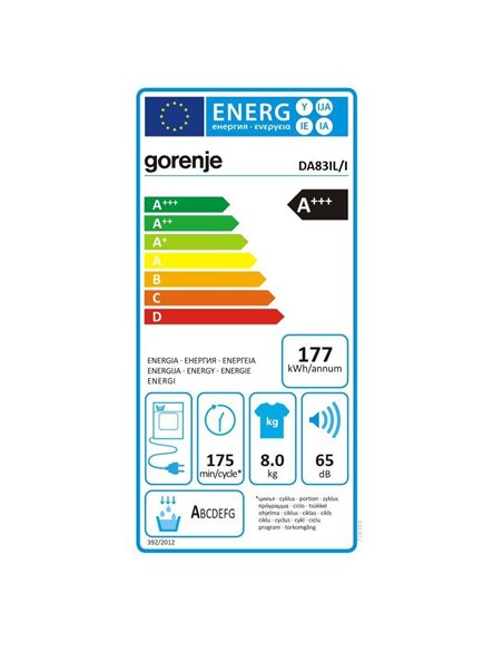 Džiovyklė GORENJE DA83IL