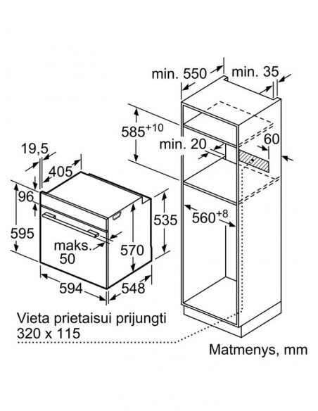 Orkaitė Bosch HBG2370S0