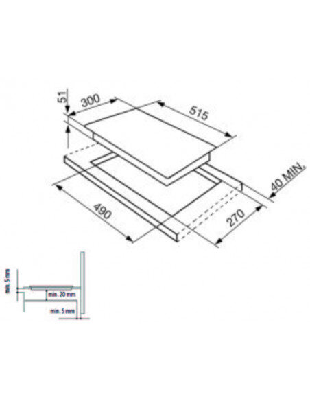 Indukcinė kaitlentė SMEG SI5322B