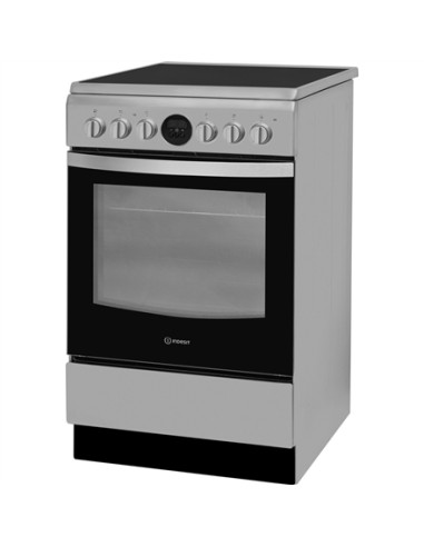 INDESIT Cooker IS5V8CHX/E Hob type Vitroceramic, Oven type Electric, Stainless steel, Width 50 cm, Grilling, Electronic, 57 L, D