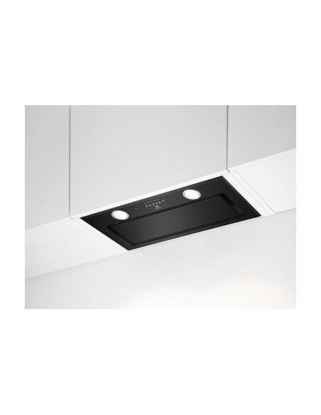 54 cm pločio juodos spalvos į spintelę pilnai įmontuojamas gartraukis Electrolux LFG716R