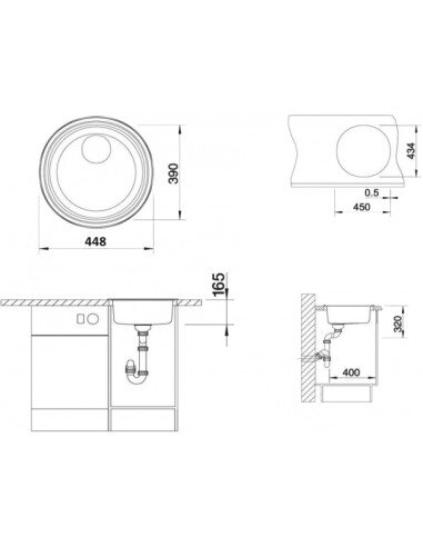Plautuvė Blanco RONDOSOL-IF 514647