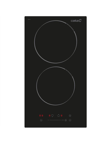 CATA Hob ISB 3102 BK Induction, Number of burners/cooking zones 2, Slider control, Timer, Black