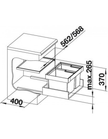 Atliekų rūšiavimo sistema BLANCO FLEXON II 60/2 | 521471