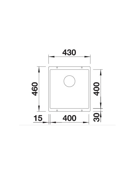 Plautuvė BLANCO SUBLINE 400-U SILG PDUR Tartufo InFino O.AF, 523429