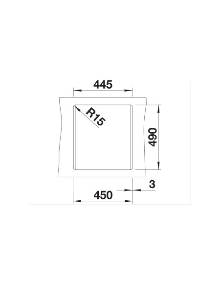 Plautuvė BLANCO DALAGO 45 SILG PDUR Rock grey M.AF, 518846