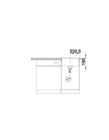 Plautuvė BLANCO DALAGO 45 SILG PDUR Rock grey M.AF, 518846