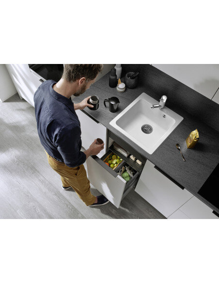 Plautuvė BLANCO NAYA 45 SILG PDUR Black O.AF, 526572