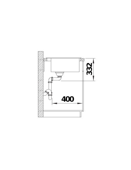 Plautuvė BLANCO NAYA 45 SILG PDUR Black O.AF, 526572