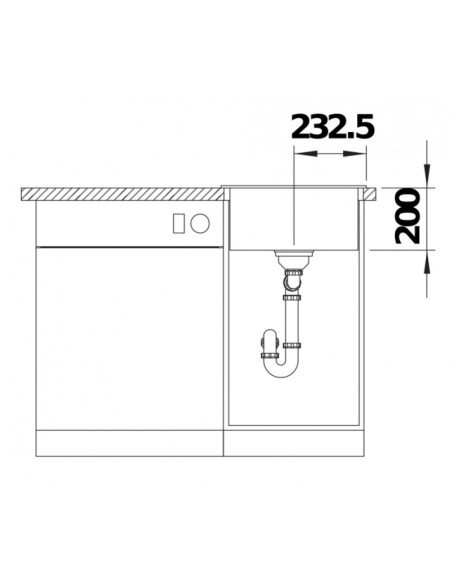 Plautuvė BLANCO NAYA 45 SILG PDUR Anthracite O.AF, 525222