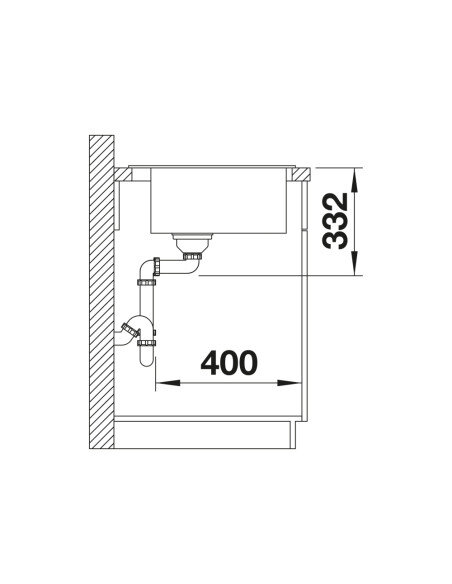 Plautuvė BLANCO NAYA 45 SILG PDUR Anthracite O.AF, 525222