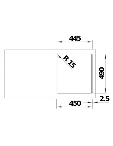 Plautuvė BLANCO NAYA 45 SILG PDUR...