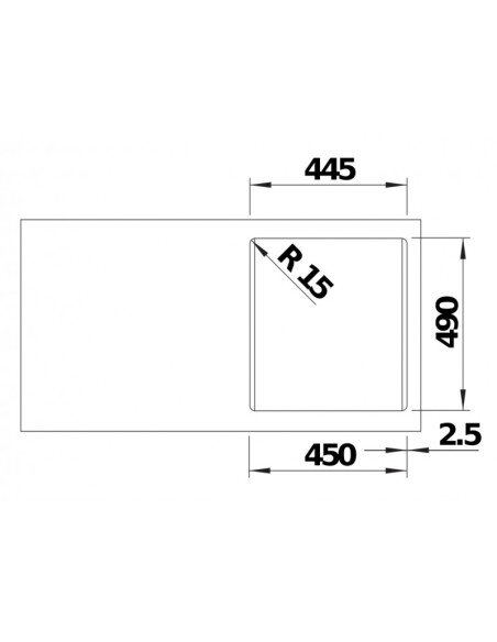 Plautuvė BLANCO NAYA 45 SILG PDUR Rock grey , 525223