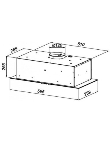 Pilkos/sidabrinės spalvos į spintelę montuojamas gartraukis Lord O3 60 cm
