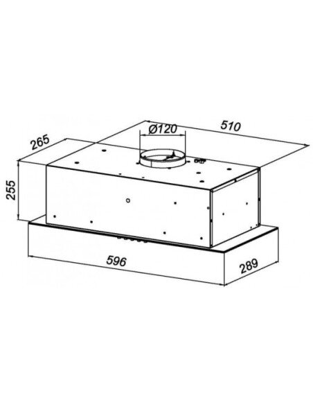 Pilkos/sidabrinės spalvos į spintelę montuojamas gartraukis Lord O3 60 cm