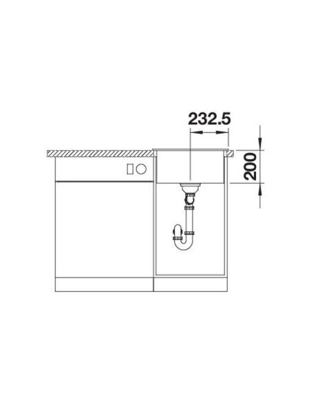 Plautuvė BLANCO NAYA 45 SILG PDUR Alu metallic O.AF, 526573