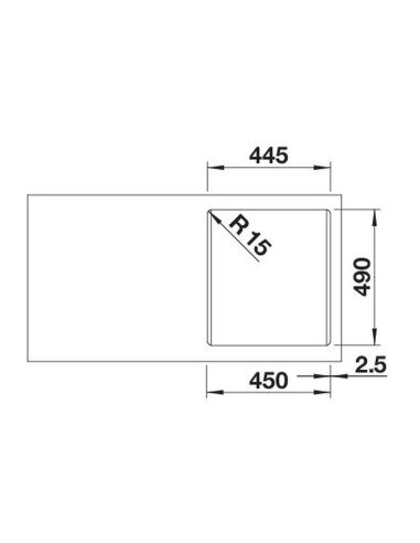 Plautuvė BLANCO NAYA 45 SILG Volcano...