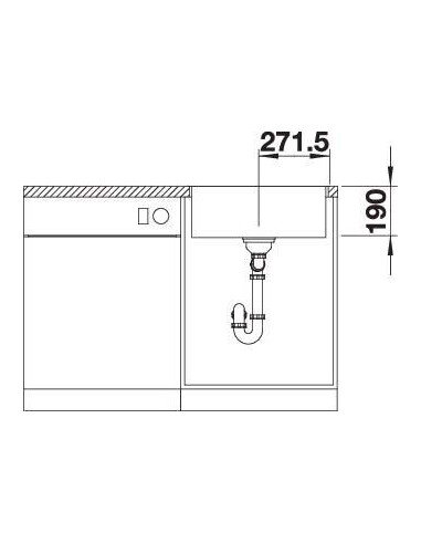 Plautuvė BLANCO SUBLINE 500-IF  Juoda...