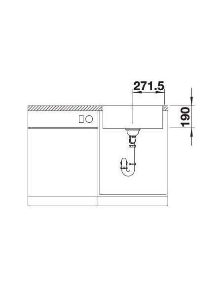 Plautuvė BLANCO SUBLINE 500-IF  Juoda | 525997