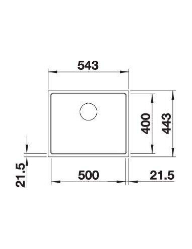 Plautuvė BLANCO SUBLINE 500-IF  Juoda...