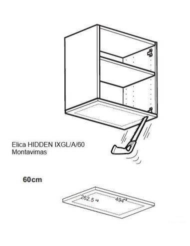 Gartraukis ELICA HIDDEN 2.0 IXGL/A/60