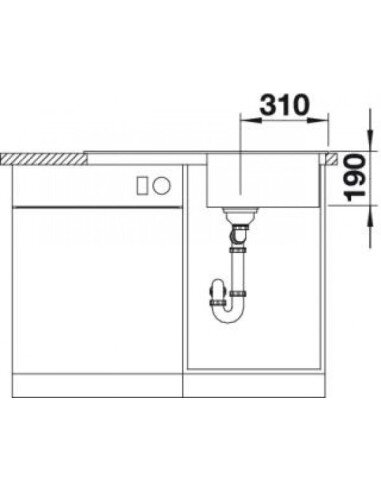 Plautuvė BLANCO SONA 5 S SILG PDUR...
