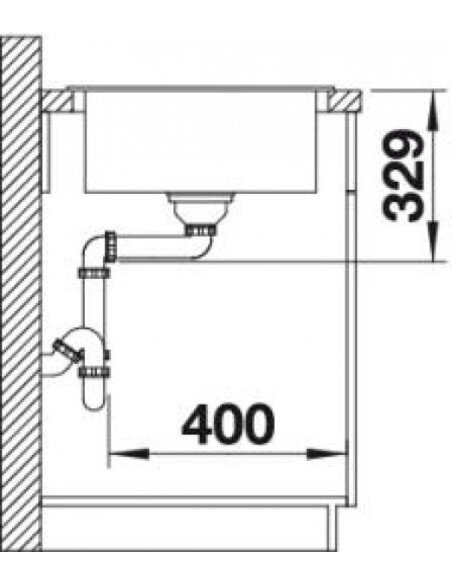 Plautuvė BLANCO SONA 5 S SILG PDUR Antracito O.AF, 51967
