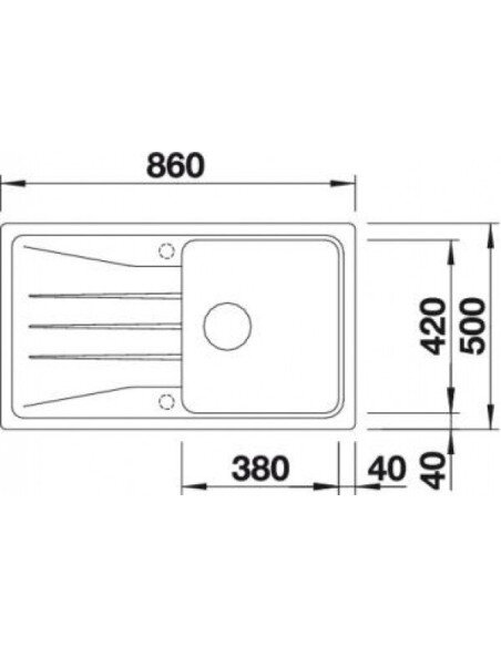 Plautuvė BLANCO SONA 5 S SILG Volcano grey O.AF, 527334