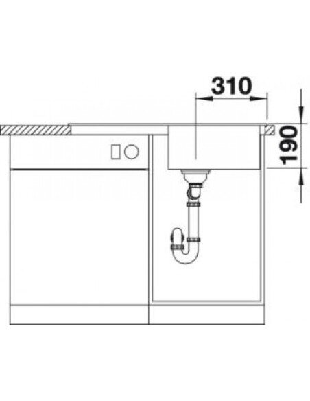 Plautuvė BLANCO SONA 5 S SILG Volcano grey O.AF, 527334