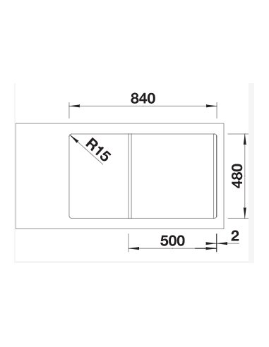 Plautuvė BLANCO SONA 5 S SILG Volcano...