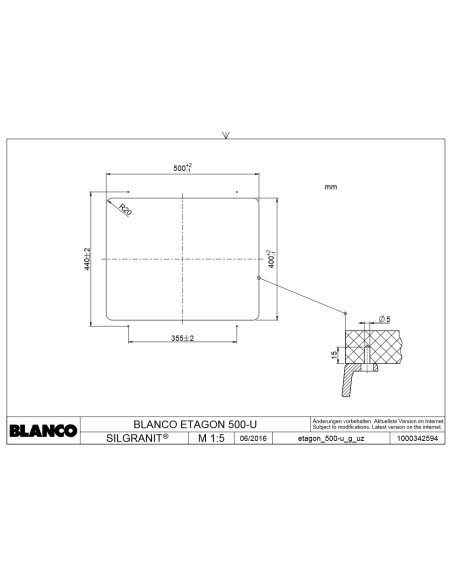 Plautuvė BLANCO ETAGON 500-U Juoda | 525887