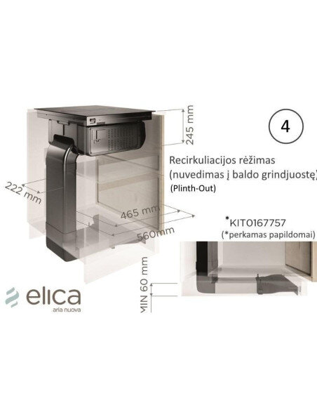 Kaitlentė su gartraukiu ELICA NIKOLATESLA FIT BL/A/70