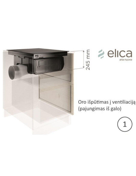 Kaitlentė su gartraukiu ELICA NIKOLATESLA FIT BL/A/70
