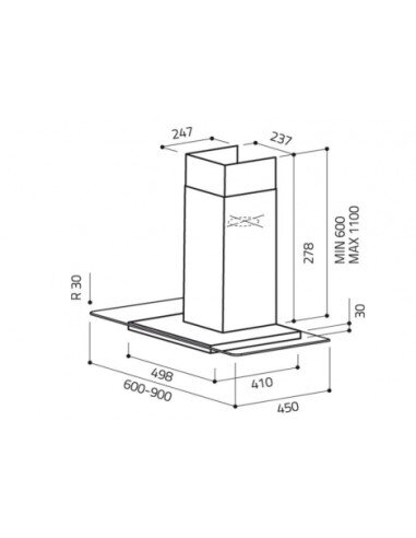 Gartraukis ELICA FLAT GLASS IX/A/60