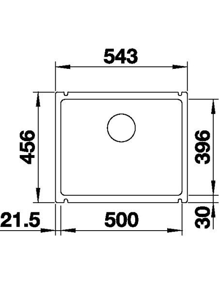 Plautuvė BLANCO SUBLINE 500-U Ceramic PP Basalt InFino O.AF, 523739