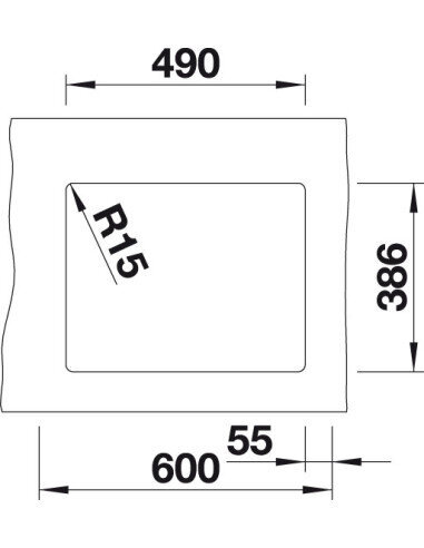 Plautuvė BLANCO SUBLINE 500-U Ceramic...