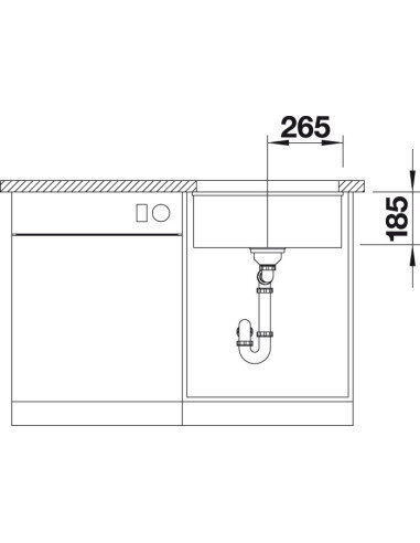 Plautuvė BLANCO SUBLINE 500-U Ceramic...