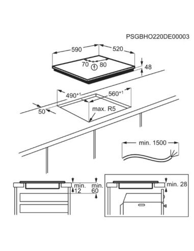Kaitlentė ELECTROLUX EIB60420CK