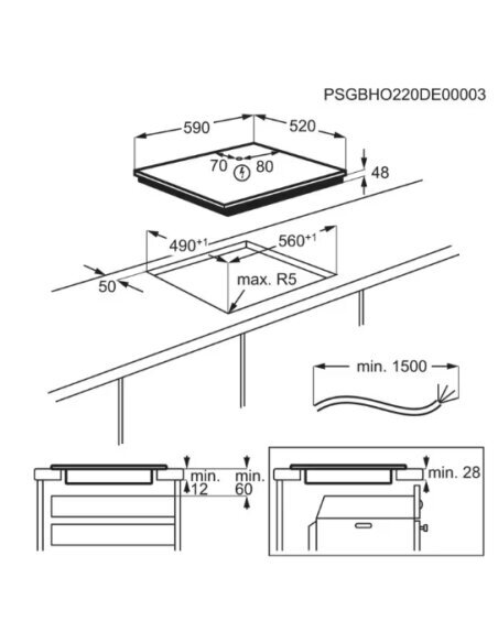Kaitlentė ELECTROLUX EIB60420CK