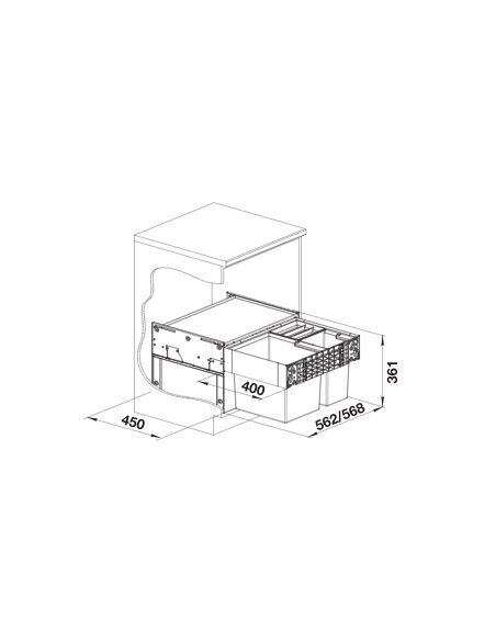 Atliekų rūšiavimo sistema BLANCO SELECT II XL 60/3, 526205