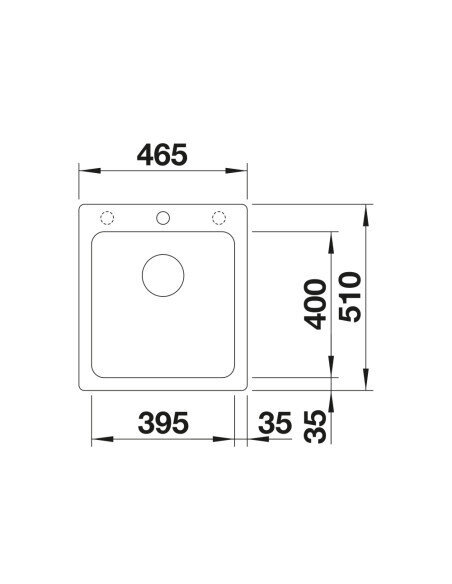 Plautuvė BLANCO NAYA 45 SILG PDUR Black O.AF, 526572