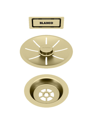 InFino Set: outlet/overflow Satin gold, single bowl