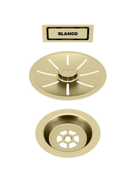 InFino Set: outlet/overflow Satin gold, single bowl