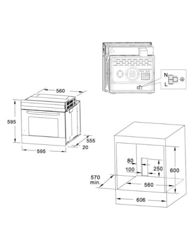 Orkaitė Standart 65M80D2 B2, juoda