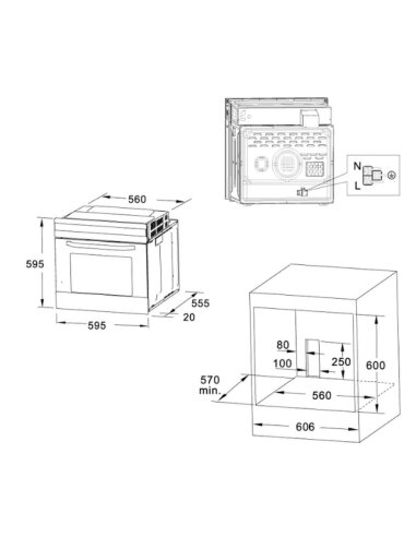 Orkaitė Standart 65M80D2 B2