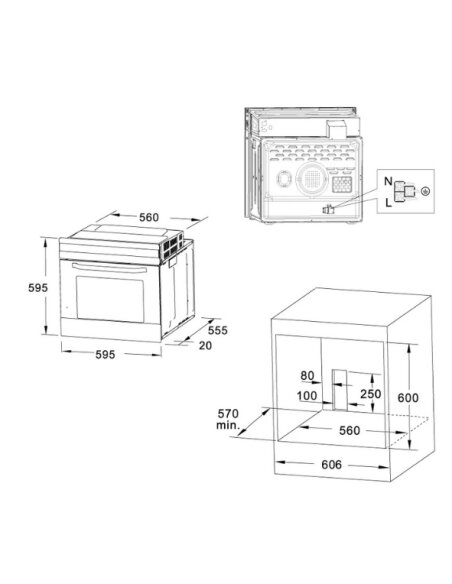 Orkaitė Standart 65M80D2 B2