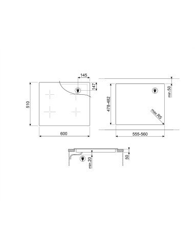 Indukcinė kaitlentė SMEG SI1M4644D